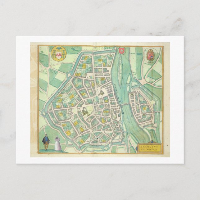 Postale Carte de Maastricht, de Civitates Orbis Terrarum (Devant)
