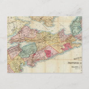 Postale Carte de Mackinlay de la province de la Nouvelle-É