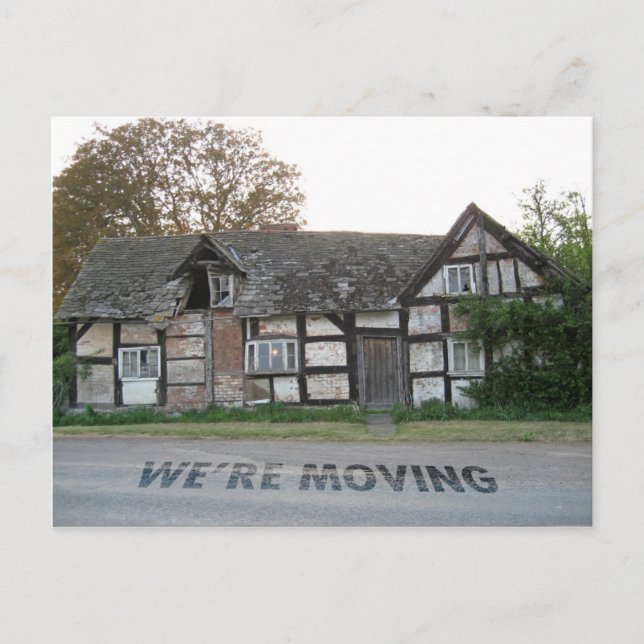 Postale Carte de maison mobile amusante (Devant)