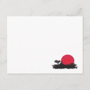 Postale Carte de Mariage japonais Rising Sun