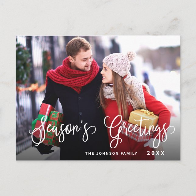 Postale Carte de Noël de la saison moderne (Devant)