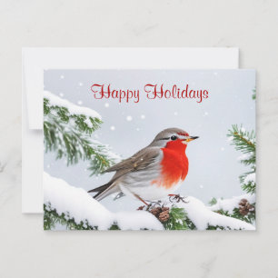 Postale Carte de Noël de vacances de Red Robin
