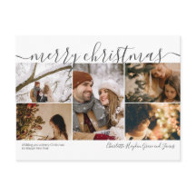 Carte de Noël Joyeux 5 photos personnalisée