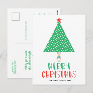 Postale Carte de Noël moderne et colorée