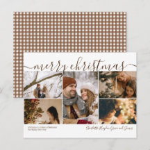 Carte de Noël personnalisée avec 5 photos Joyeux N