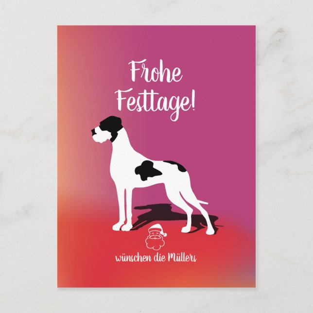 Postale Carte de Noël Plattendogge (Devant)