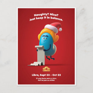 Postale Carte de Noël pour Balance