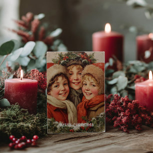 Postale Carte de Noël victorienne vintage