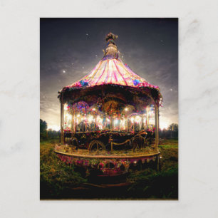 Postale Carte de note carrousel magique