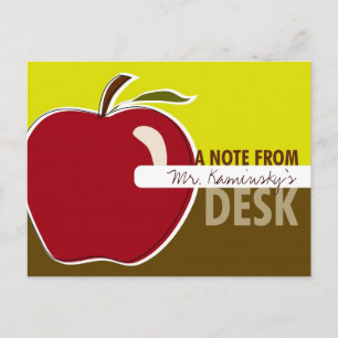 Postale Carte de note de l'enseignant