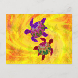 Postale Carte de notes sur les tortues peintes
