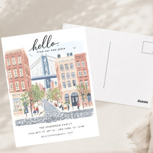 Postale Carte de notification de déménagement à Brooklyn
