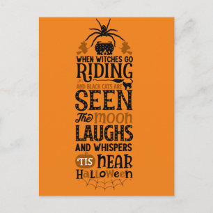 Postale Carte de nuit d'Halloween effrayante