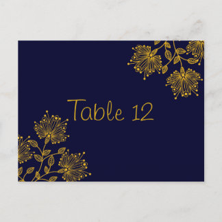 Postale Carte de numéro de tableau de Mariage de la marine