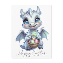 Carte de Pâques Dragon Joyeux
