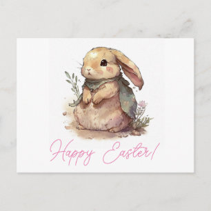 Postale Carte de Pâques Lapin Mignon
