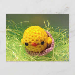 Postale Carte de Pâques poussin