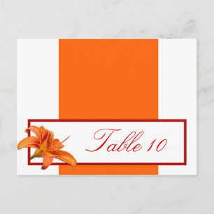 Postale Carte de Place Écrite Orange Tiger Lilly avec Stri