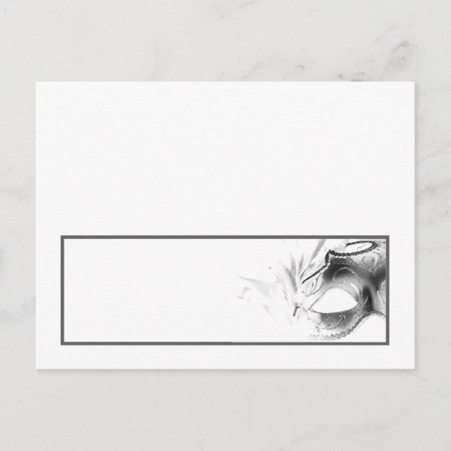 Postale Carte de place inscriptible Sweet 16 Silver White  (Devant)
