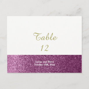 Postale Carte de placement de table à paillettes fausses v