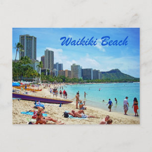 Postale Carte de plage Waikiki