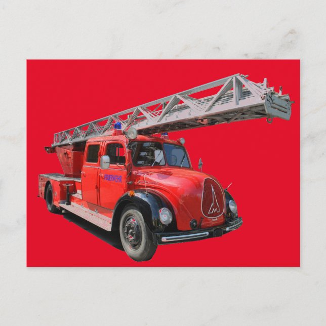 Postale Carte de pompiers (Devant)