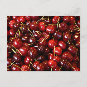 Postale carte de port cerise très douce