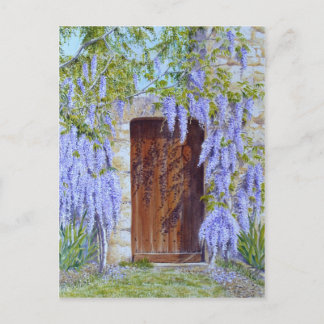 Postale carte de porte de glycines