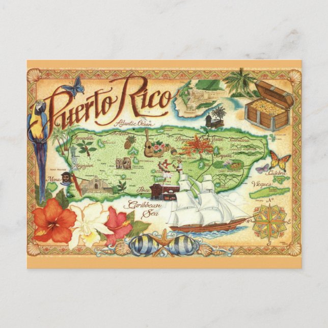 Postale Carte de Porto Rico  (Devant)