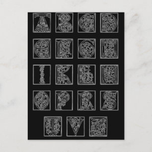 Postale Carte de poste alphabétique