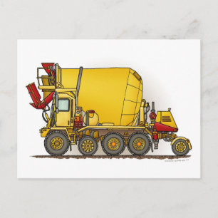 Postale Carte de poste de camionnette de mélange de ciment