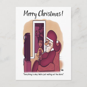 Postale Carte de poste de vacances en hiver