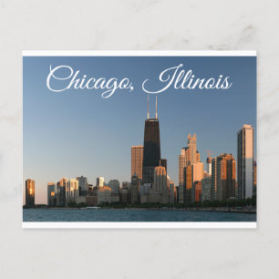 Postale Carte de poste de voyage Sunrise de Chicago Illino