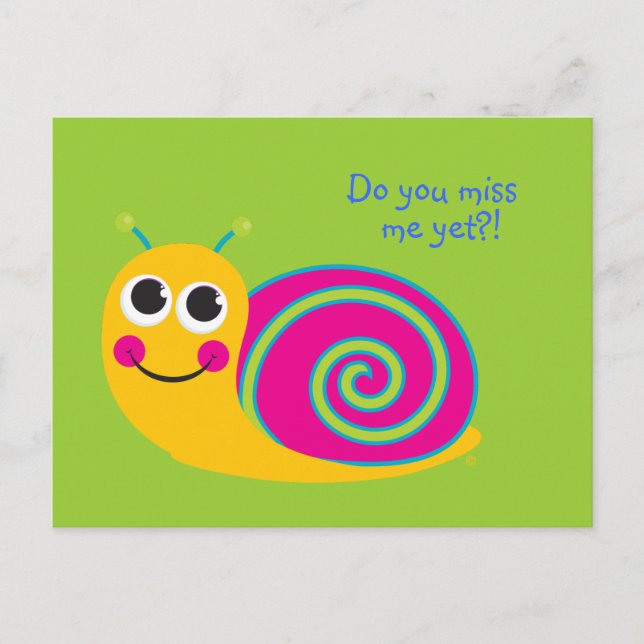 Postale Carte de poste d'escargot (Devant)