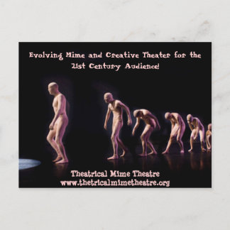 Postale Carte de poste théâtrale Mime Theatre