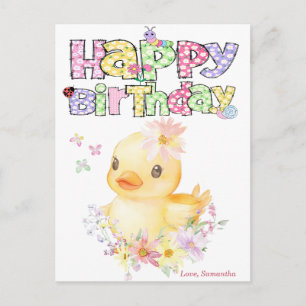 Postale Carte de premier anniversaire personnalisée avec u