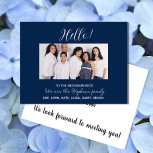 Postale Carte de Présentation "Nous sommes Nouveaux dans l