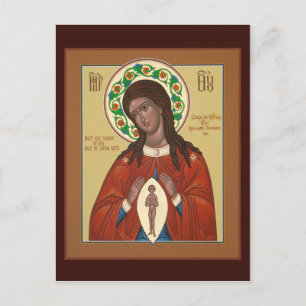 Postale Carte de prière de la Mère de Dieu pour l'aide à l