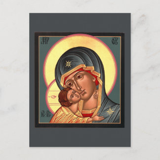 Postale Carte de prière de la Mère de Dieu Vladimir