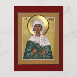 Postale Carte de prière de l'icône de Tyr Saint Christina