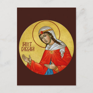 Postale Carte de prière St. Barbara