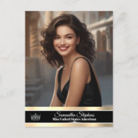 Carte de promo de concours simple face Black & Gol