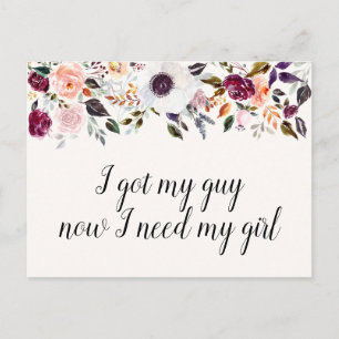 Postale Carte de proposition de la femme de ménage de coul