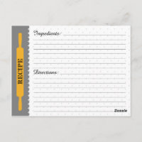 Carte de recette