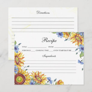 Postale Carte de recette aquarelle Ukraine