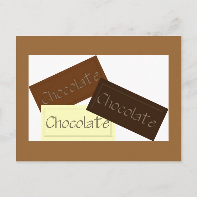 Postale Carte de recette au chocolat triple (Devant)