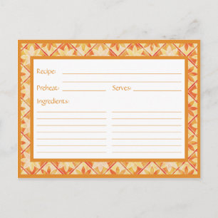 Postale Carte de recette Carreaux floraux décoratifs d'aut