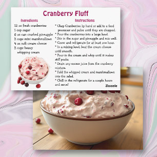 Postale Carte de recette de Cranberry Fluff
