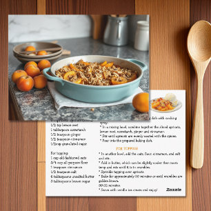 Postale Carte de recette de crumble aux abricots