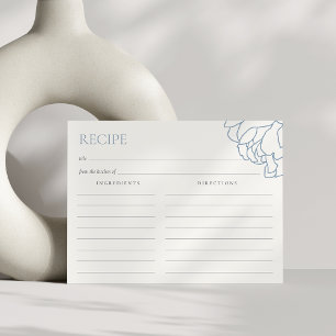 Postale Carte de recette de douche de mariée Jardin de piv